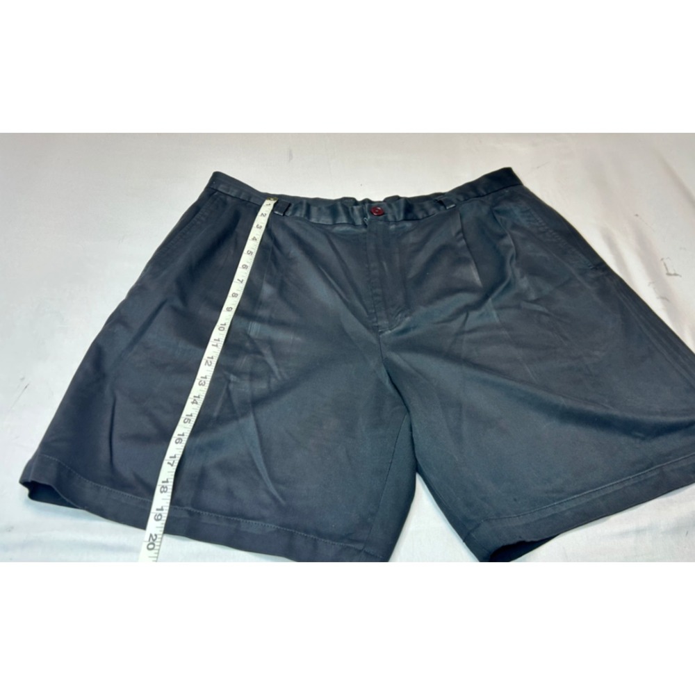 Claiborne Mens Pleated Chino Shorts Black Size 40 Casual Twill 460731